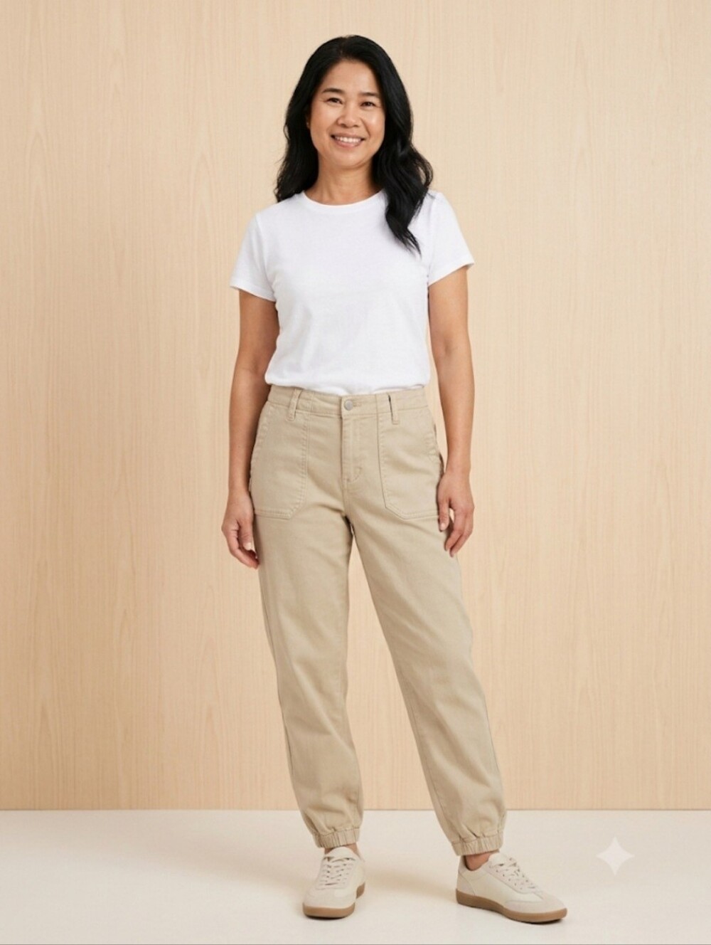 Jordache Ladies Beige Jogger Pants